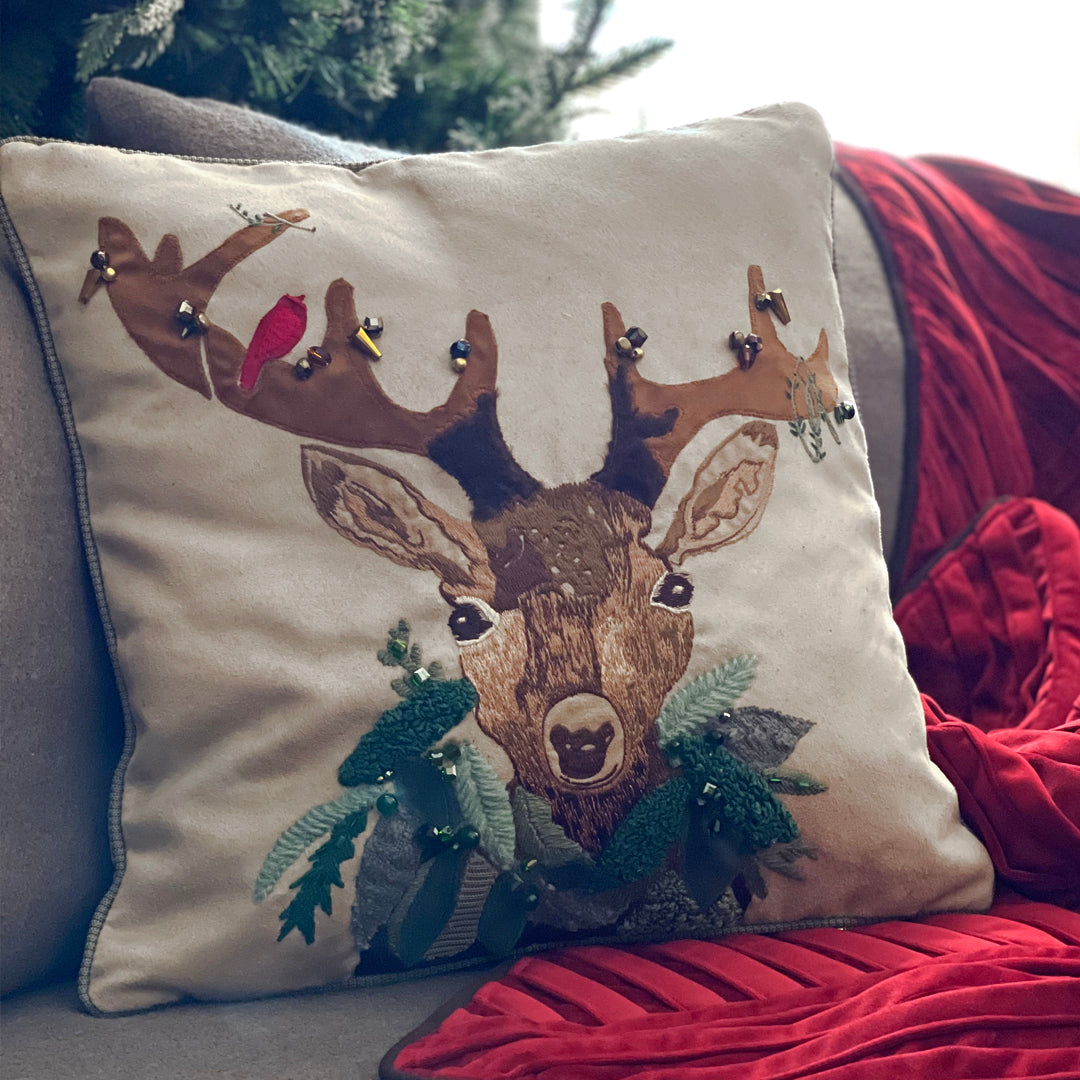 Charmed Reindeer Cushion House of Kaji